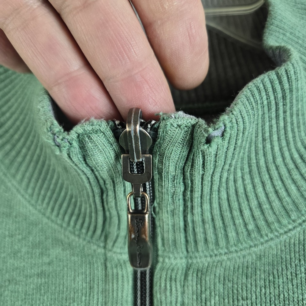 Tommy Bahama Sweatshirt Mens Green 1/4 Zip Mock Neck Long Sleeve Golf Resort - Picture 10 of 12